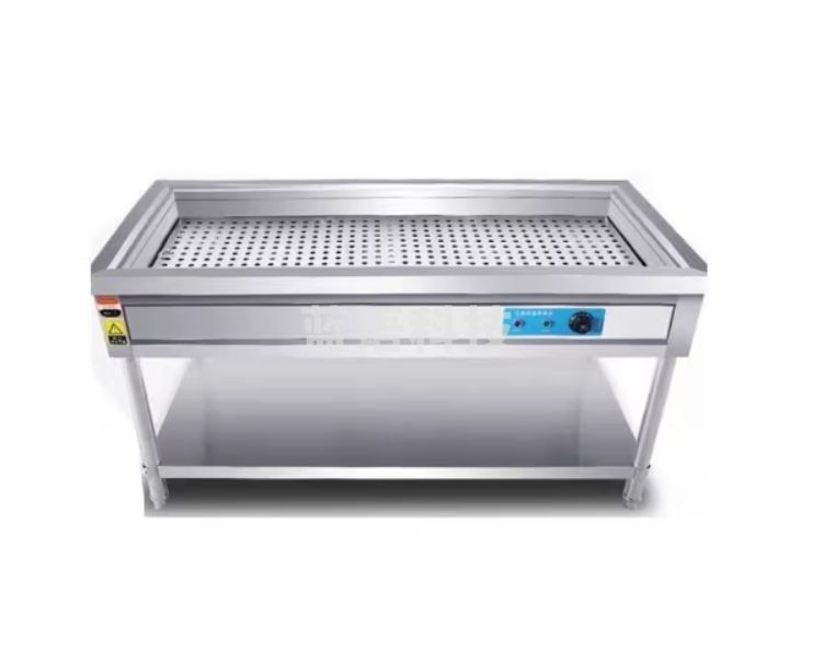 驰程 商用蒸菜台不锈钢保温台电加热快餐保温台早餐熟食快餐加热保温台小碗菜台 长115*宽69*高80（0.8厚）