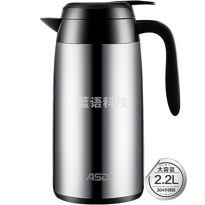 爱仕达 ASD  RWS22P5WG 保温壶 2.2L 304不锈钢真空保温瓶便携大容量暖壶热水壶 不锈钢色宏颉科技