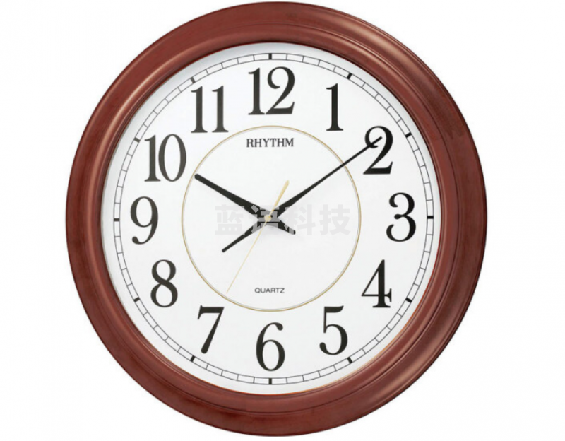 丽声（RHYTHM）挂钟cmg982nr06D实木静音石英挂表 静音办公室56cm大号