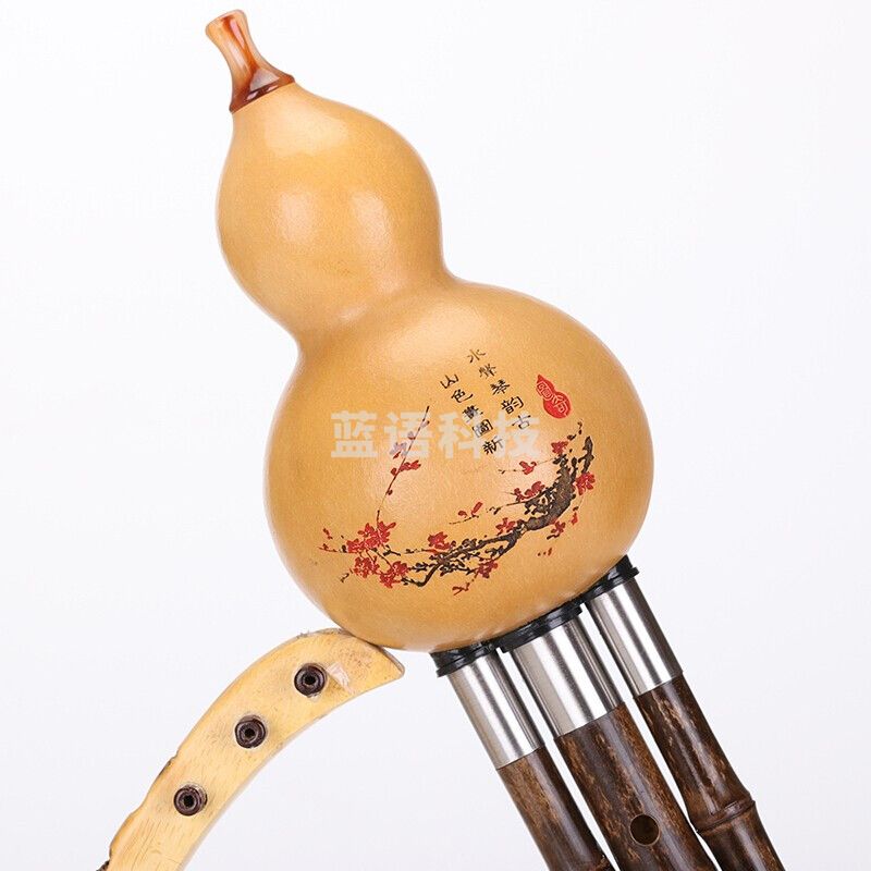 竹林丰 葫芦丝乐器C调 紫竹铜套款 三音防摔 演奏初学民族管弦乐