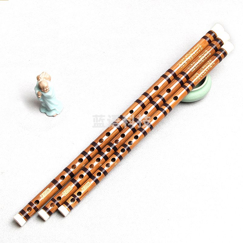云雅棕色一节F调笛子民族管弦乐横笛专业演奏笛 零基础初学入门竹笛子