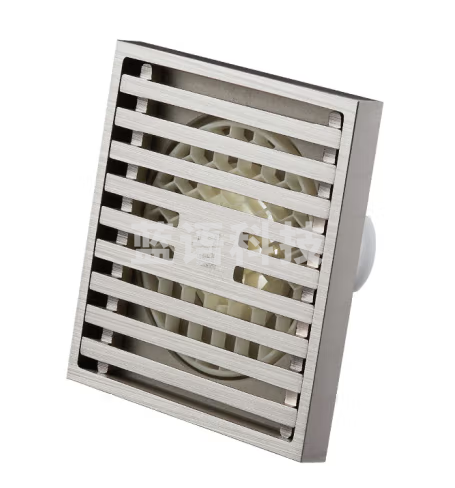 潜水艇（Submarine）LTK40-10黄铜镀镍大排量超薄地漏 奶油风移位淋浴四防地漏40管径