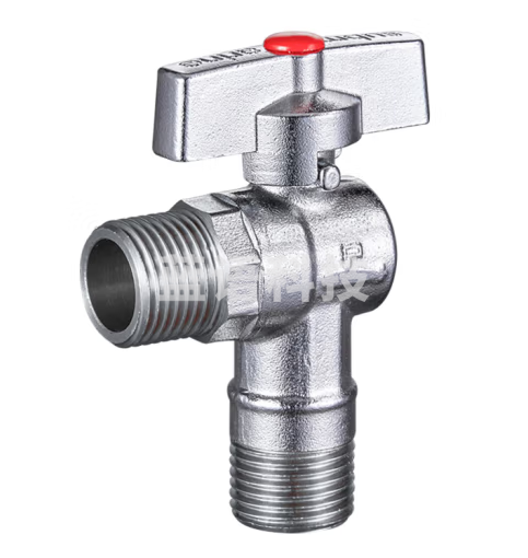 潜水艇（Submarine）D202球阀黄铜角阀球形阀芯全开大流量燃气热水器壁挂炉 热水阀