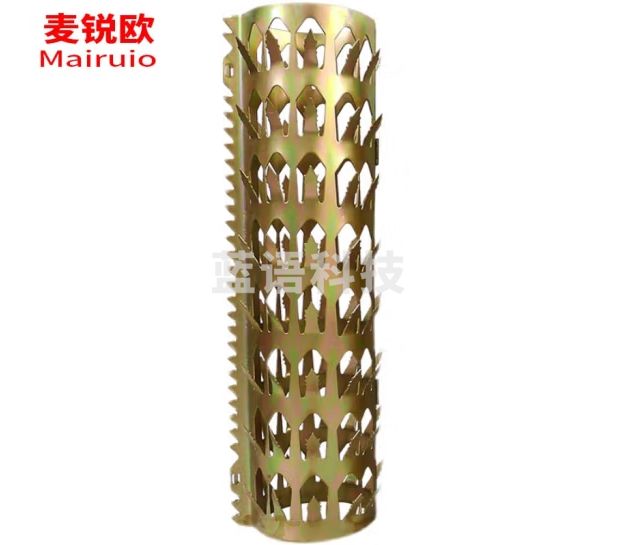 麦锐欧 防爬刺燃气管道下水管不锈钢镀锌防爬刺阳台围墙防盗防爬平板刺 镀彩锌32mm高度50cm