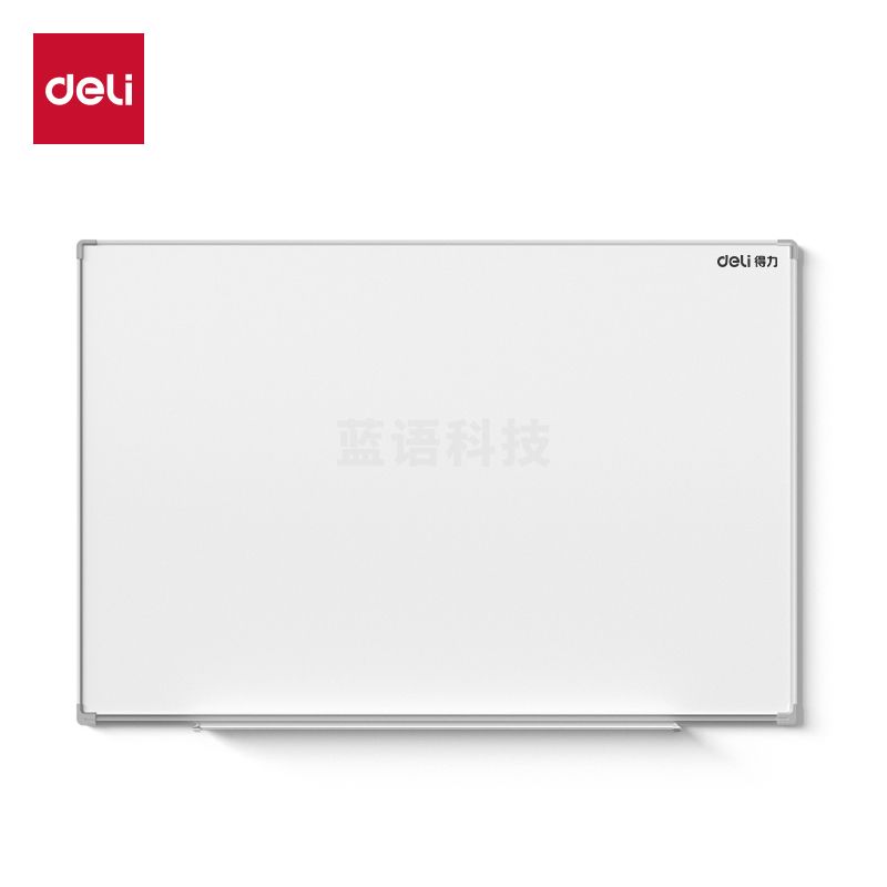 得力教学管理会议写字板黑板金属窄边框易擦易写磁性MB105现代办公悬挂白板600*900mm(白)(块)