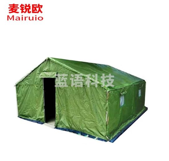 麦锐欧 帐篷 帆布 4.5*5m 抗洪救灾急救顶部三防布 圆管含地梁涂层帆布 一套价
