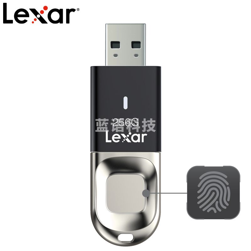 【雷克沙LJDF35_256BBK】雷克沙（Lexar）256G USB3.0 U盘 F35 读速300MB_s 金属指纹加密U盘 保护隐私安全