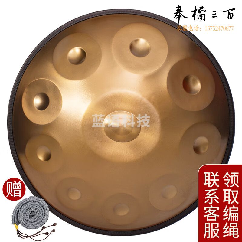 阿萨斯手碟鼓10音手工HanDpan专业钢舌鼓定制打击乐器情人节礼物 探索金