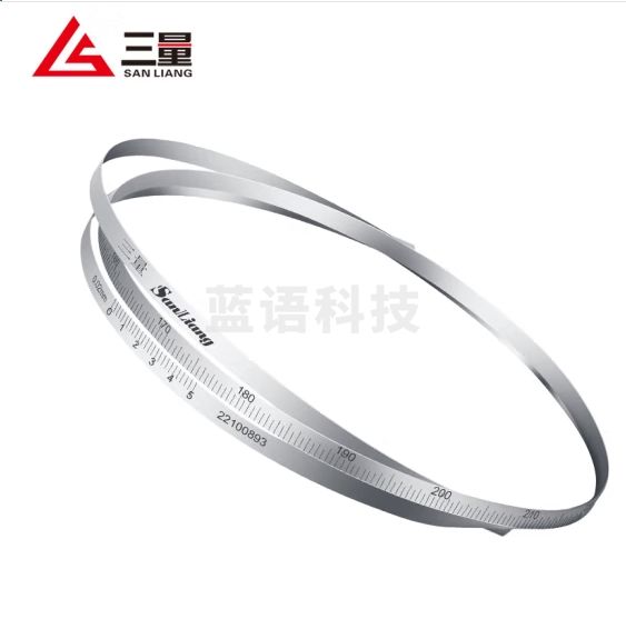 三量直径测量尺π尺派尺兀尺不锈钢柔性外径圆周尺O型圈游标 不锈钢加长50—300mm