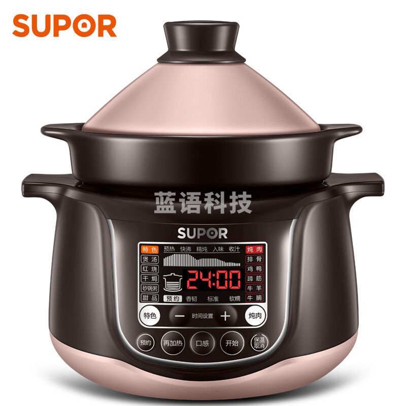 苏泊尔TG40YC1-60 电炖锅 煲汤锅炖汤 4L耐高温中华炽陶内胆