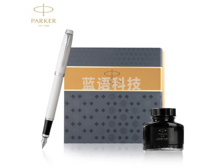 派克（PARKER）钢笔 签字笔 商务办公送礼 男女生日礼物 学生练字 IM纯白白夹墨水笔+墨水礼盒