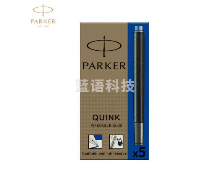 派克（PARKER）配件系列 钢笔墨水芯蓝色5支装