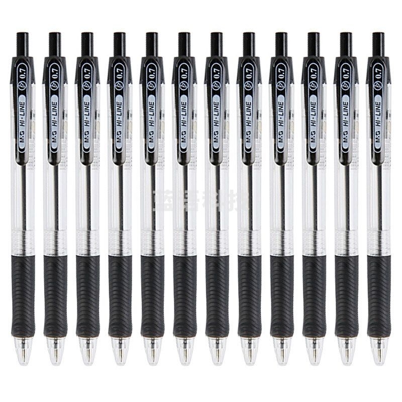 晨光 圆珠笔 BP8109 0.5mm 子弹头 按动式 12支/盒 黑色