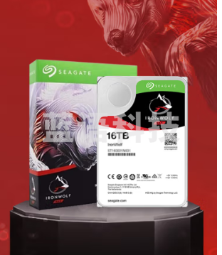 希捷(Seagate) ST16000VN001 NAS硬盘 16TB 256MB 7200转 PMR CMR垂直技术 网络存储 SATA 希捷酷狼IronWolf
