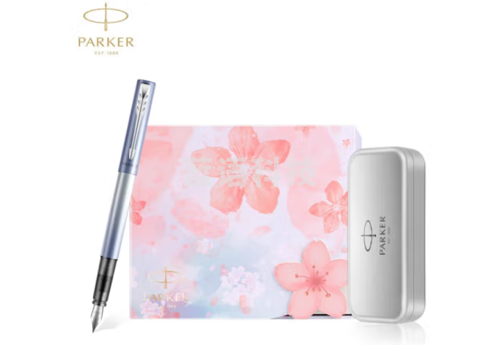 派克 （PARKER）钢笔 签字笔 商务送礼 男女学生钢笔 文具 生日礼物 威雅XL系列樱花蓝特别款礼盒