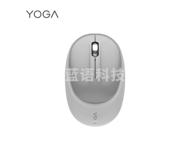 联想YOGA M5 无线蓝牙双模鼠标 办公鼠标 便携充电鼠标 支持USB-C充电接口月白