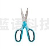 齐心（COMIX） B2737 中号舒适不粘胶省力剪刀 170mm 最大剪纸10页 颜色随机