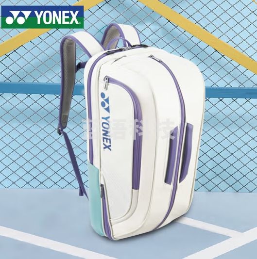 YONEX尤尼克斯羽毛球包国羽系列大容量多功能背包BA02312EX白珍珠蓝