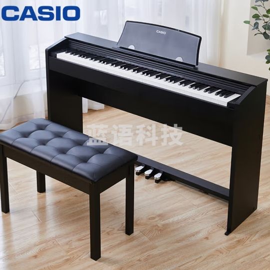 卡西欧（CASIO）电钢琴88键重锤数码钢琴家居立式PX770黑色套装专业家庭教学+琴凳