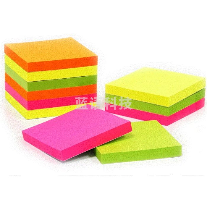 得力(deli)12本76×76mm彩色荧光百事贴/便利贴/百事贴/易事贴9085