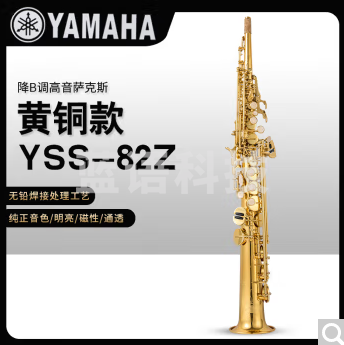 雅马哈YSS-875EX 降B调一体管高音萨克斯初学考级演奏 YSS-82Z电泳金款+原装笛头