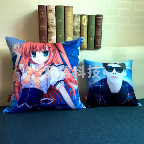 DIY来图定制作照片抱枕头沙发床头靠垫枕定做生日礼物公司logo 超柔宝宝绒 40cm*40cm双面定制