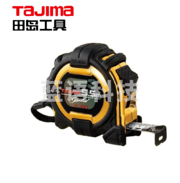田岛（TAJIMA）G3GL19-55BL 1001-1662包胶钢卷尺5.5米7.5米尺子双面19mm 土豪金版 盒尺土木工程测量工具