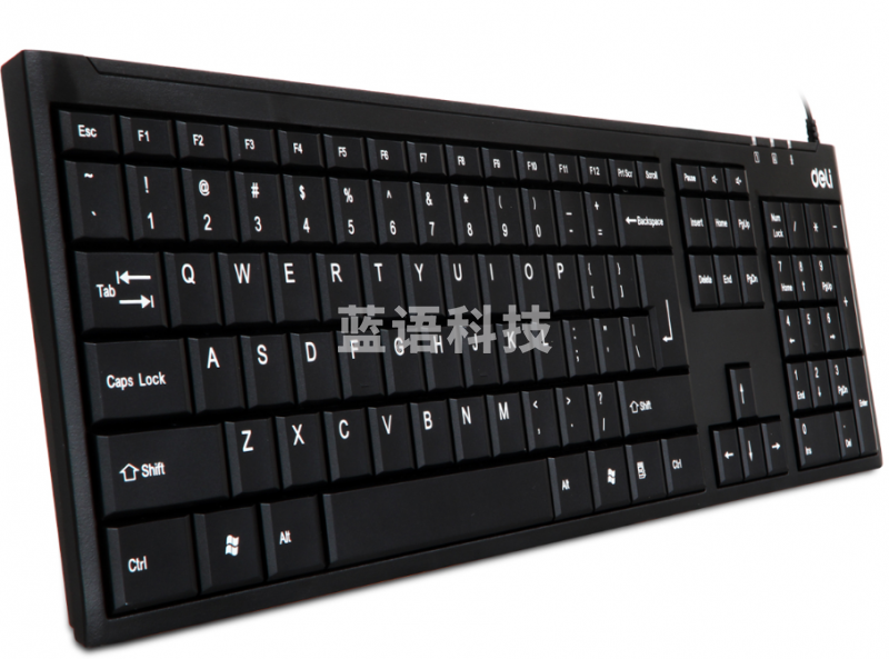得力3712有线键盘(黑)(只)
