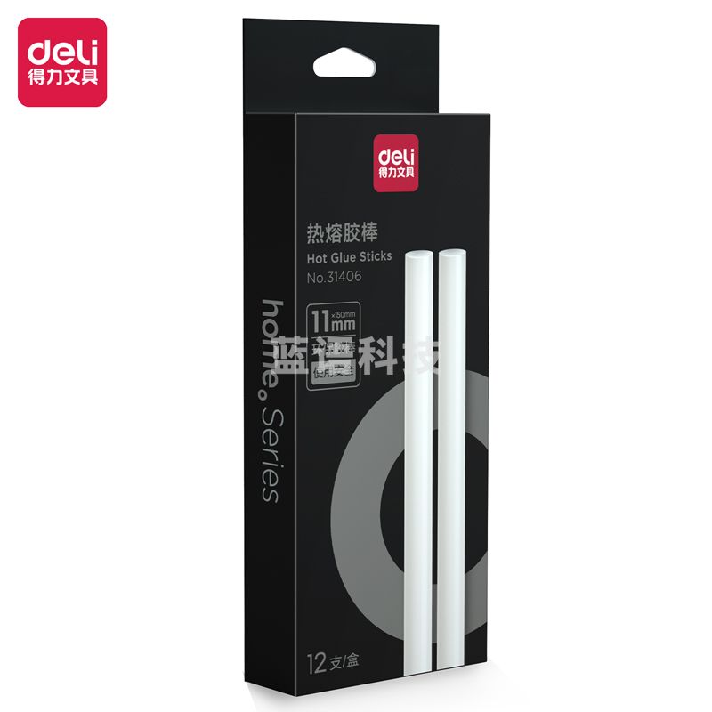 得力31406热熔胶棒φ11mm(白色)(盒)