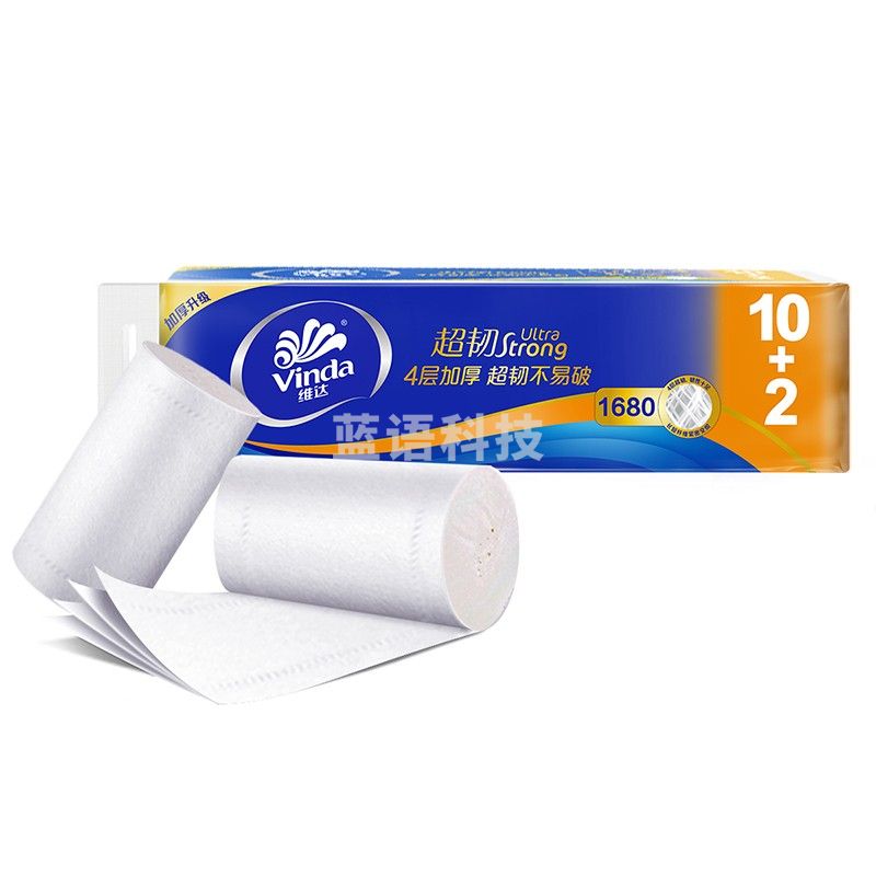 维达（Vinda）卷纸 超韧无芯卷纸140克12卷 4层加厚 卫生纸卷筒纸