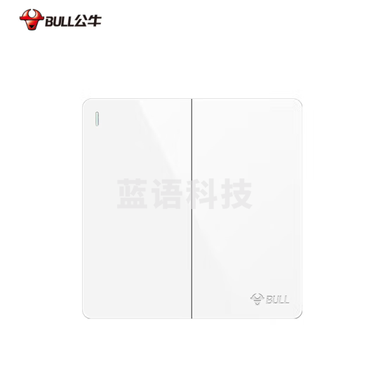 公牛(BULL)开关插座 G12系列 二开多控开关 86型大面板开关 G12K214 象牙白