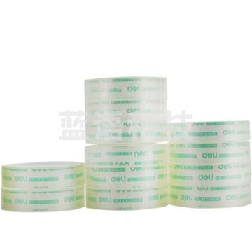 得力(deli)30015 高透易撕学生文具小胶带 12mm*30y(27.4米)   12卷/筒   BG.016