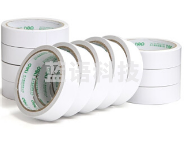 得力 30403棉纸双面胶带24mm*10y*80um(白)(12卷/袋  5袋装)