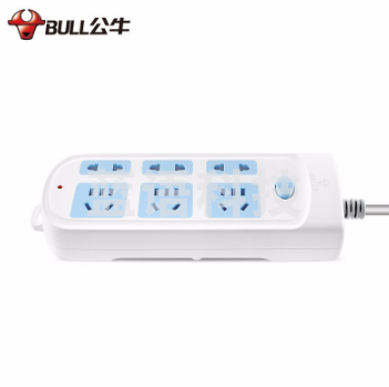 公牛(BULL)GN-609 新国标插座/插线板/插排/排插/接线板/拖线板 6位总控全长10米