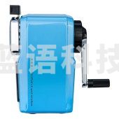 得力(deli)简约金属手摇削笔机 坚固防摔学生铅笔削笔器/转笔刀 蓝色0620