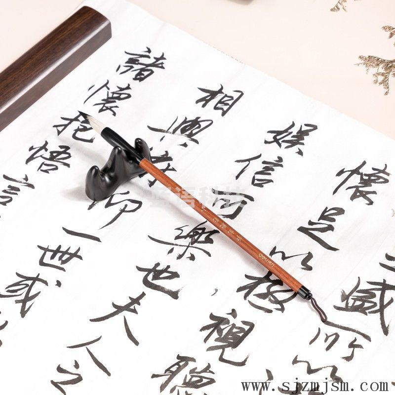 得力(deli)毛笔学生楷书毛笔 国画书法练字 成人初学者用笔练字帖毛笔 学生兼毫