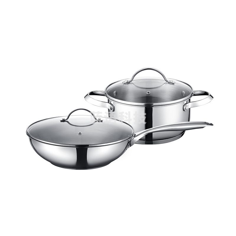 德世朗 DSL-TZ083A 荣爵多用两件套 炒锅30cm 汤锅20cm 金属色