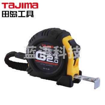 田岛（TAJIMA）GL13-20 1001-0233 2米包胶钢卷尺盒尺米尺木工尺测量伸缩尺公制 正反面刻度 13mm宽GL1320