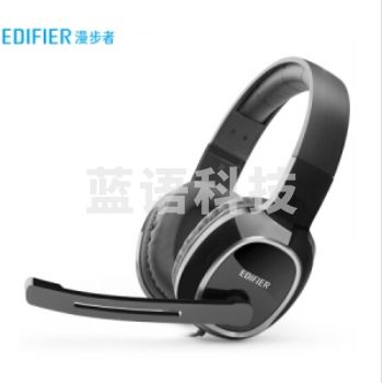 漫步者 K815 头戴式立体声耳机 电脑耳麦 办公教育 学习培训 黑色