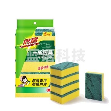 3M 刷碗布百洁布思高G6215海绵百洁布一般厨具家之常备经典款5片装