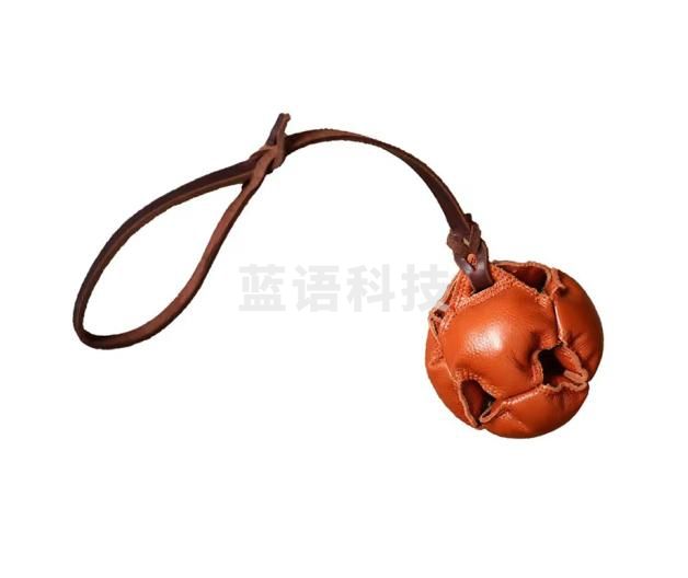 雅仕通军犬训练德牧马犬训犬牛皮咬球训练用品撕咬球训犬 发泄皮球牛皮棕色