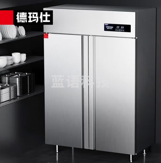 德玛仕（DEMASHI）热风循环双门消毒柜 高温 立式商用 餐厅酒店厨房大容量 不锈钢餐具消毒碗柜XDR870-PD1