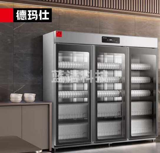 德玛仕DEMASHI商用消毒柜 紫外线消毒 立式多开门 三门食堂酒店餐饮用大容量消毒碗柜XDZ1100-D1丨1100L