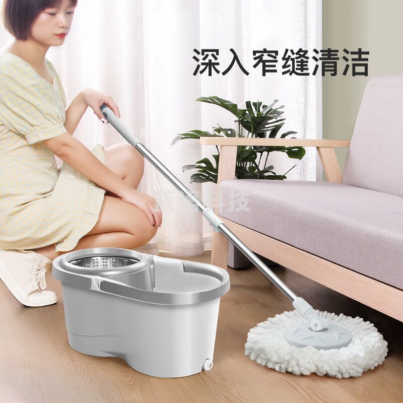 旋转拖把家用免手洗甩干拖把桶套装带轮 单位：套