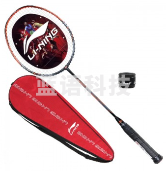 李宁 初中级进阶全碳素羽毛球拍单拍 HC1100 黑橙（已穿线）