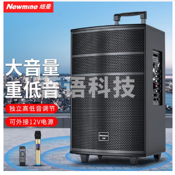 纽曼 L66户外广场舞音响12英寸移动便携式家用拉杆音箱蓝牙大功率扩音器地摊摆摊喇叭喊话器单麦版