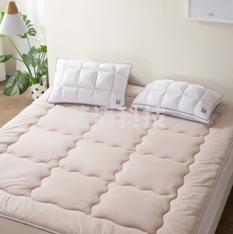 LOVO罗莱旗下乐蜗家纺 床垫可折叠加厚床褥子乐芙绒防滑柔软床垫1.8m