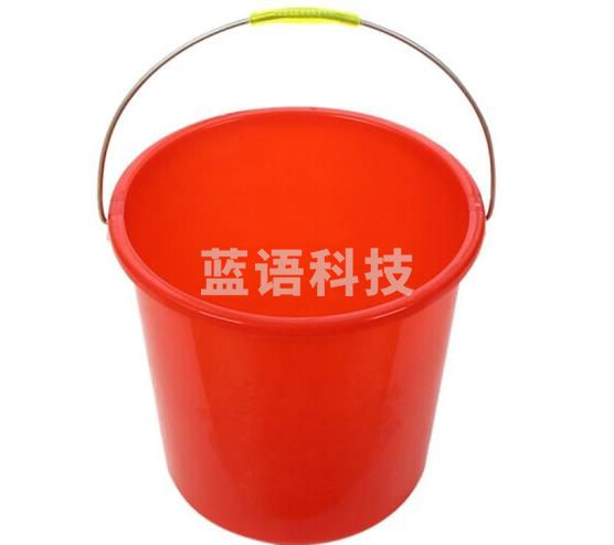 红水桶水桶 塑料手提加厚水桶 红色圆 17L