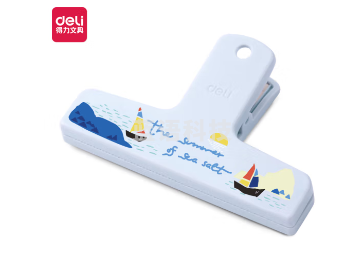 得力（deli）TP540磁吸手账夹 票夹冰箱贴 蓝色1只装