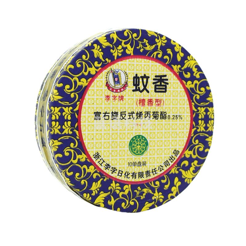 李字 蚊香檀香型带托盘家用线香驱蚊灭蚊盘香 1盒 （10盒起订）
